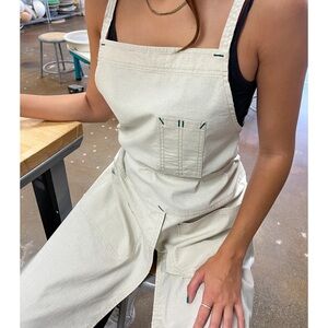 Tan Cargo Overalls with Utilitarian Design